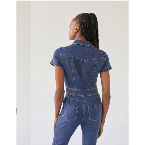 URBAN OUTFITTERS Denim Coverall Jumpsuit Size Large NWT - Picture 4 of 4